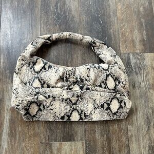 Snake Print Hobo Bag